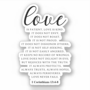 1 Corinthians 13:4-8 Love Never Fails