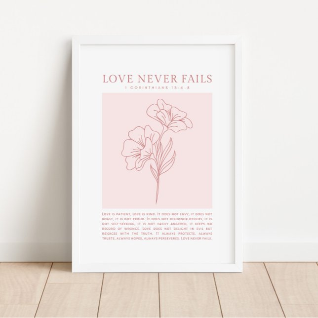 1 Corinthians 13:4-8 Love Never Fails Poster (Creator Uploaded)