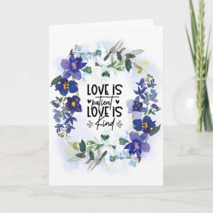 1 Corinthians 13:4 Love is Patient Bible Verse Card