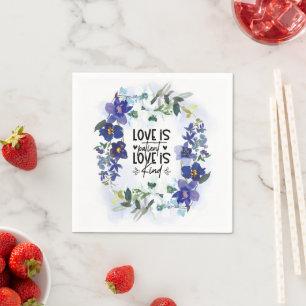 1 Corinthians 13:4 Love is Patient Bible Verse Napkin