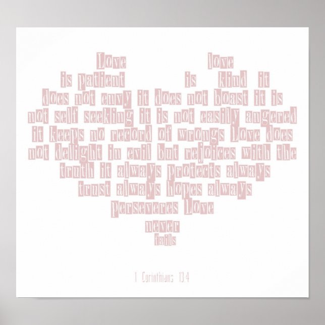 1 Corinthians 13:4 Poster (Front)