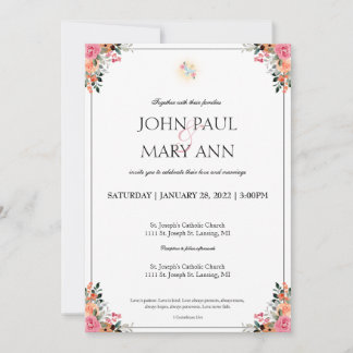 1 Corinthians 13:4 Wedding Invite