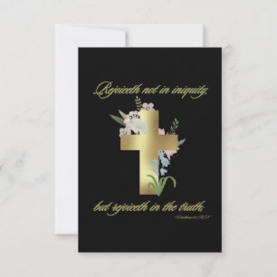 1 Corinthians 13:6 KJV Bible Verse Greeting Card