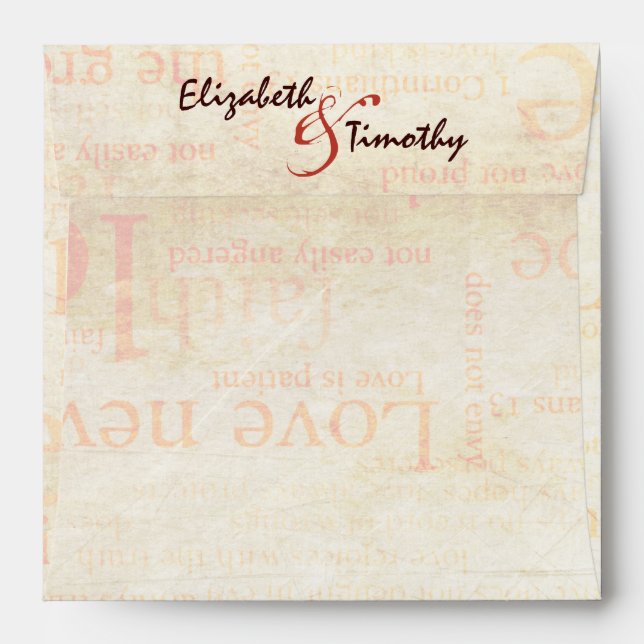 1 Corinthians 13 Envelope (Back (Top Flap))