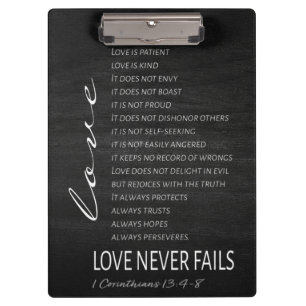 1 Corinthians 13 Love is Bible Verse Clipboard