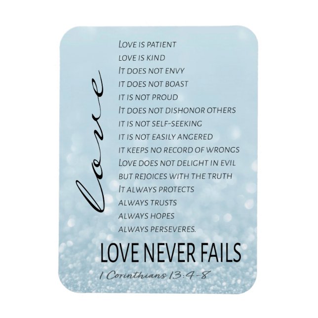 1 Corinthians 13 Love is Bible Verse Magnet (Vertical)