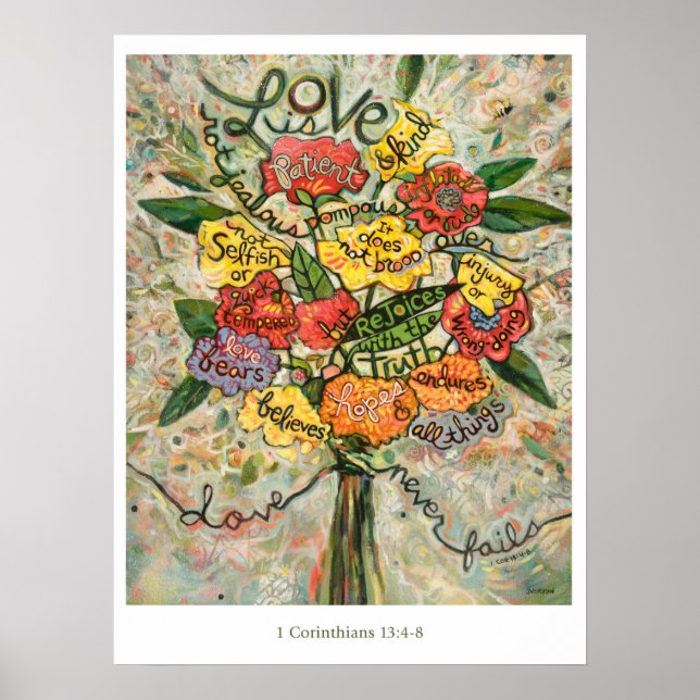 1 Corinthians 13, Love is Patient Poster (Front)