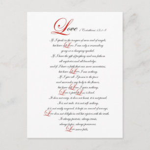 1 Corinthians 13 Postcard