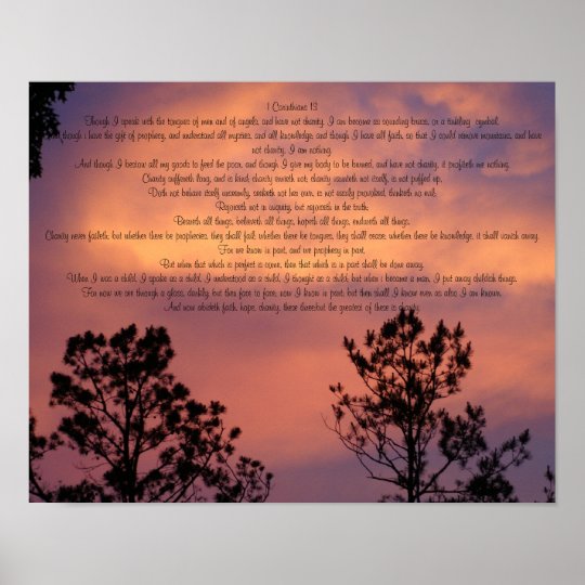 1 Corinthians 13 Poster | Zazzle.co.uk