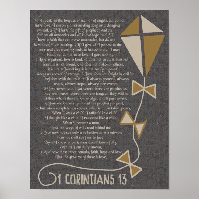 1 Corinthians 13 Poster (Front)
