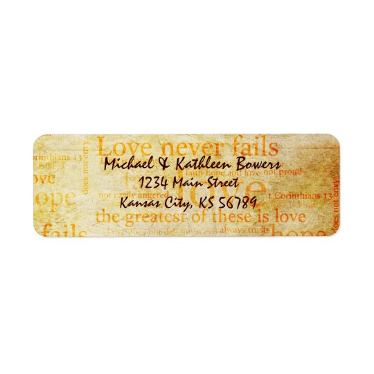 1 Corinthians 13 Return Address Label
