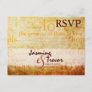 1 Corinthians 13 RSVP Postcard w/Meals