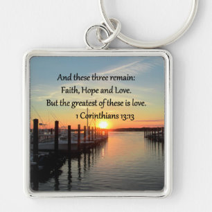 1 CORINTHIANS 13 SUNSET DESIGN KEY RING