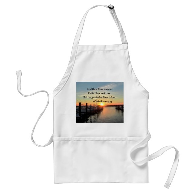 1 CORINTHIANS 13 SUNSET DESIGN STANDARD APRON (Front)