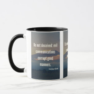 1 Corinthians 15:33 KJV Bible Verse Pic Two-Tone Mug