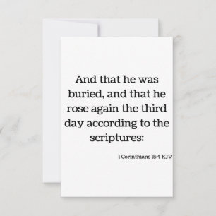 1 Corinthians 15:4 KJV Bible Scripture Greeting Card