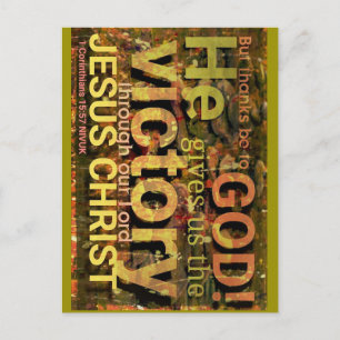 1 Corinthians 15:57 nivuk Postcard