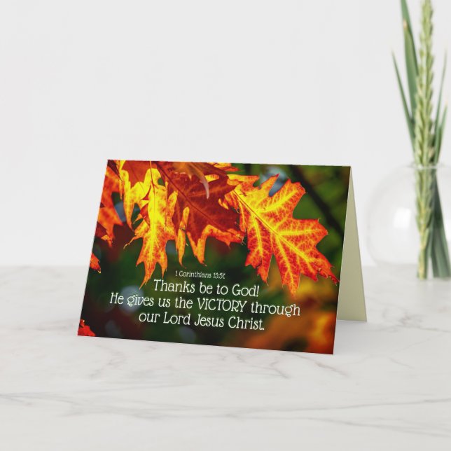 1 Corinthians 15:57 Thanks be to God! Card (Front)