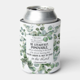 1 Corinthians 15:58 Inspirational Verse Eucalyptus Can Cooler