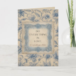 1 Corinthians 16:14 Do Everything in Love Vintage  Holiday Card