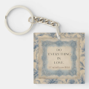 1 Corinthians 16:14 Do Everything in Love Vintage Key Ring