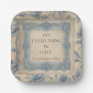 1 Corinthians 16:14 Do Everything in Love Vintage  Paper Plate