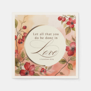 1 Corinthians 16:14 Let All You Do Be Done in Love Napkin