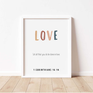 1 Corinthians  16:14 Love poster