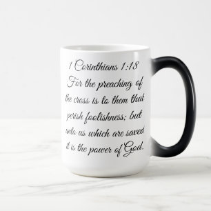 1 Corinthians 1:18 Scripture Cross Mug