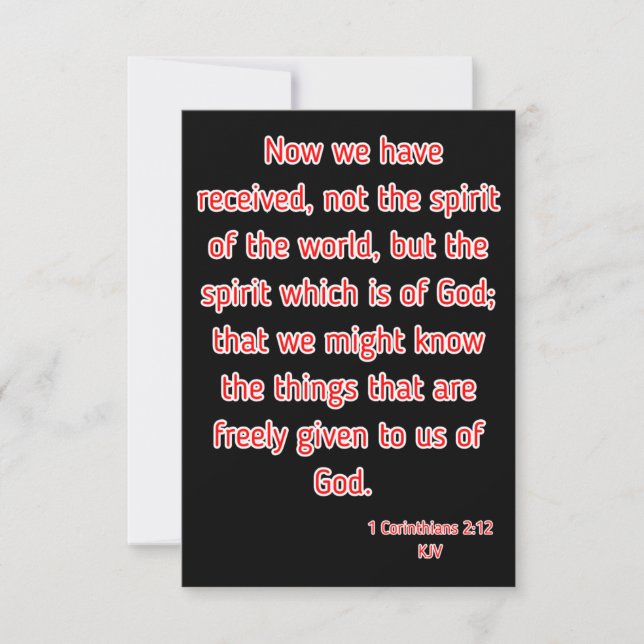 1 Corinthians 2:12 Bible Verse Greeting Card (Front)
