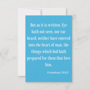 1 Corinthians 2:9 KJV Bible Scripture Greeting Card