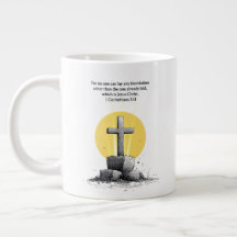 1 Corinthians 3:11 Bible Verse Christian Mug