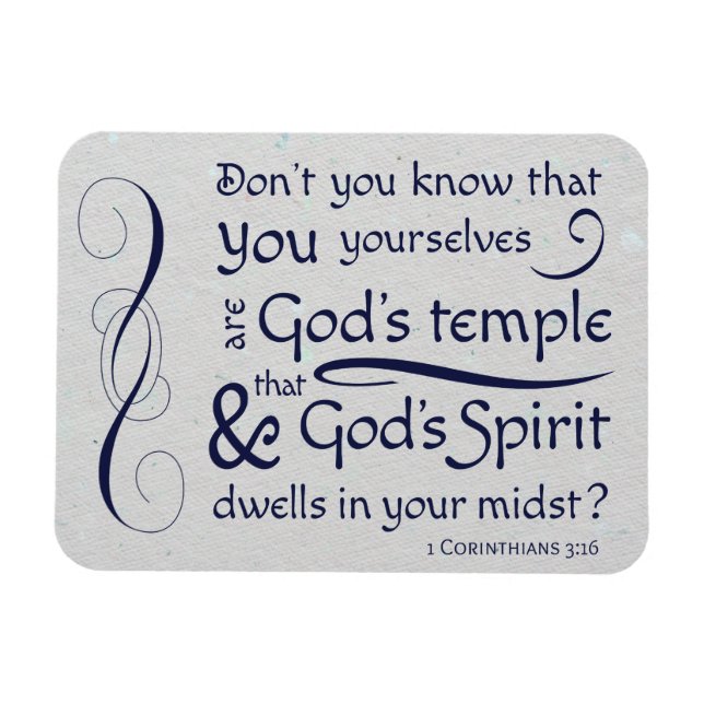 1 Corinthians 3:16 You are God's temple Magnet (Horizontal)