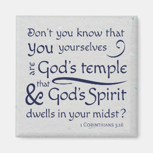 1 Corinthians 3:16 You are God's temple Magnet