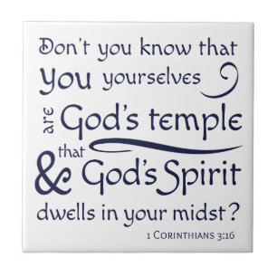 1 Corinthians 3:16 You are God's Temple Tile