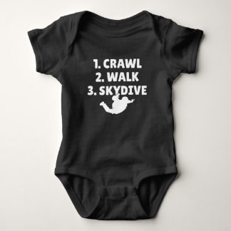 1.Crawl 2.Walk 3.Skydive Baby Bodysuit