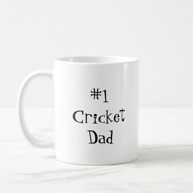 #1 Cricket Dad Coffee Mug (Left)