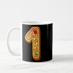 1 Cutest Capital Christmas Cookie Alphabet Number  Coffee Mug
