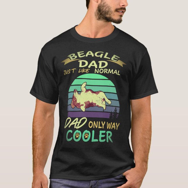 1 Dad - Beagle Dad Cooler Beagle T-Shirt (Front)