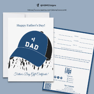 #1 Dad Cap Happy Father's Day Gift Certificate