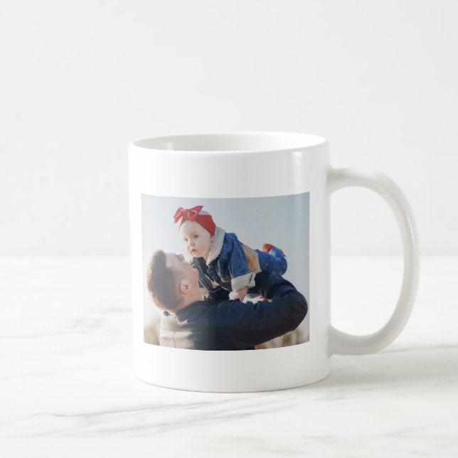 #1 Dad Custom Photo Father's Day Gift Coffee Mug (Right)