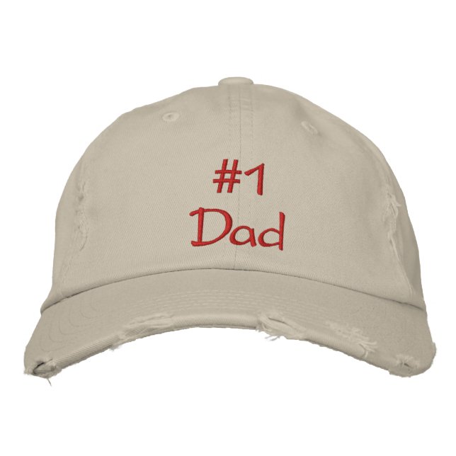 # 1 Dad Embroidered Baseball Cap (Front)