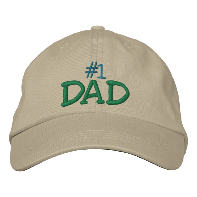 #1 Dad  ... ; ) Embroidered Hat (Front)
