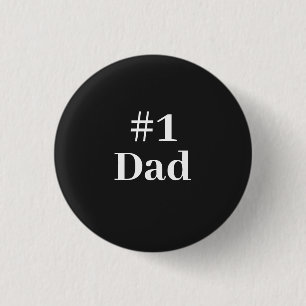 #1 Dad Father's Day   3 Cm Round Badge