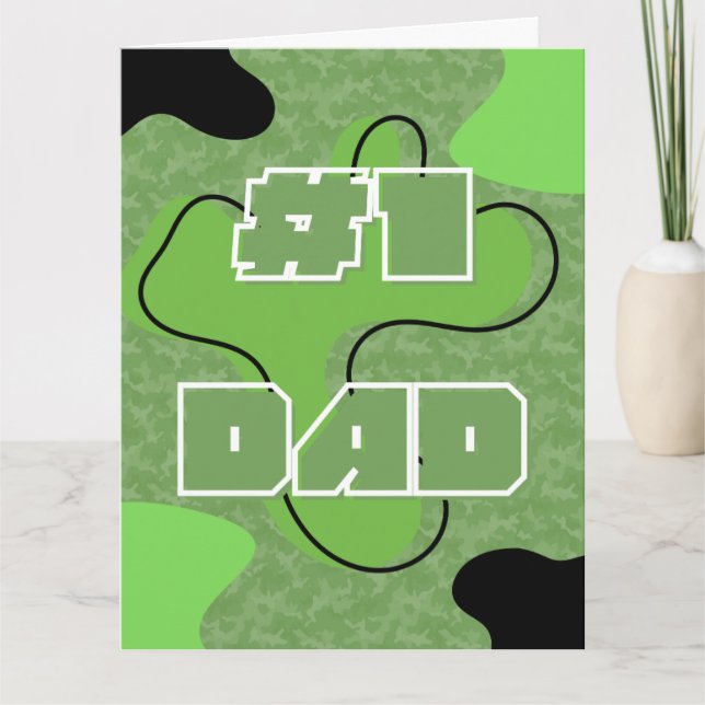 #1 Dad Father's Day Card (Front)