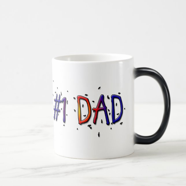 #1 Dad Father's Day Morphing Coffee Mug (Right)