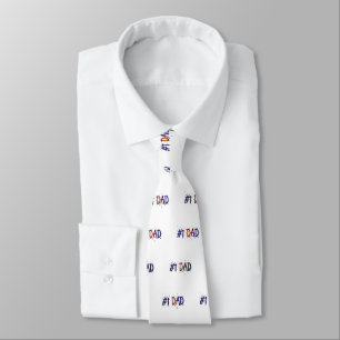 #1 Dad Father's Day Necktie