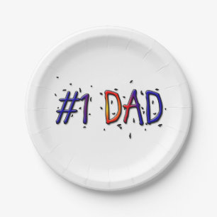 #1 Dad Father's Day Paper Plates
