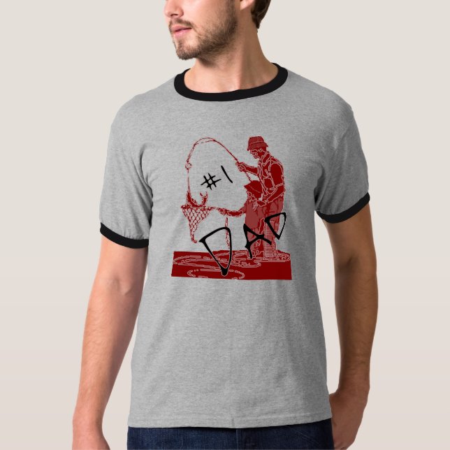 #1 Dad Fishing T-Shirt (Front)