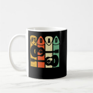 1 Dad Guitar Pick Retro 1 Dad Guitar Pick Musician Coffee Mug